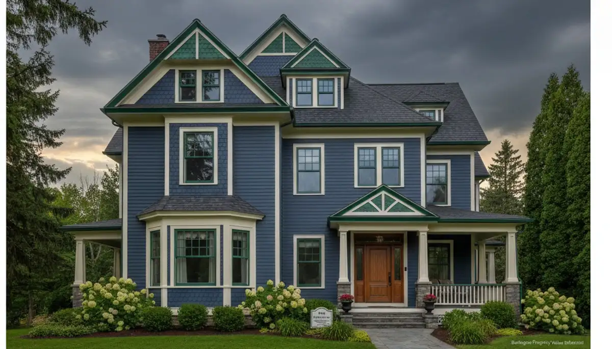 Finished exterior house painting in Burlington MA with smooth, durable, weather-resistant finish