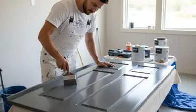 Professional door painting and refinishing in Burlington, MA by expert local house painters