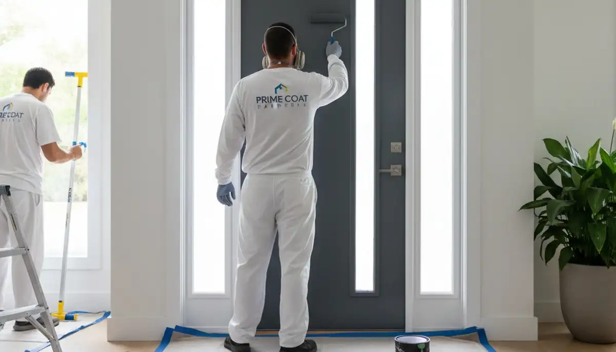 Professional door painting and refinishing by expert painters in Burlington, MA