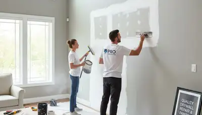 Professional drywall repair and wall restoration in Burlington, MA home interior
