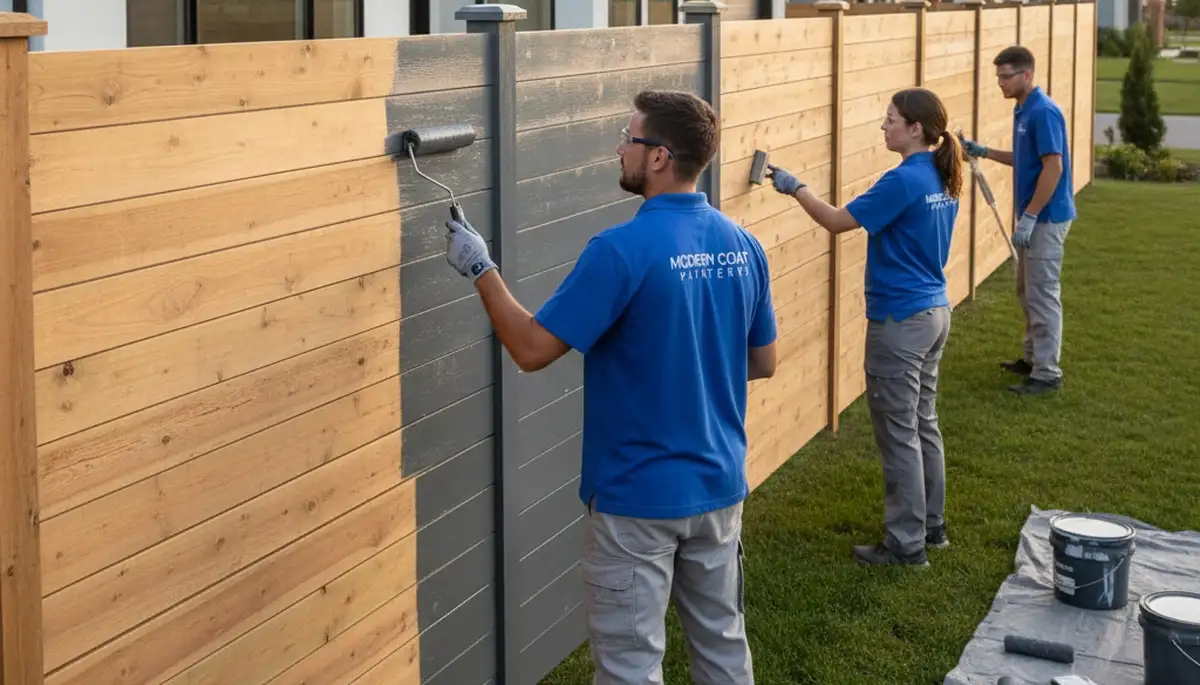 Professional fence painting in Burlington, MA by expert local house painters