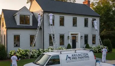 Professional house painters in Burlington MA providing expert residential exterior painting services