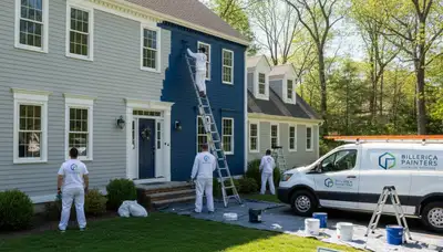 Professional house painters in Burlington MA providing expert home exterior painting services