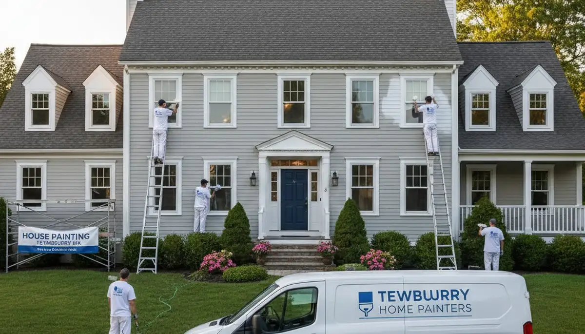 Professional house painters in Burlington MA providing expert residential exterior painting services