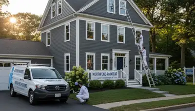 Professional house painters in Burlington, MA providing interior and exterior painting services