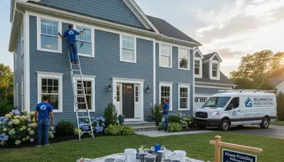 Professional house painting services in Burlington, MA for residential interior and exterior projects