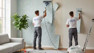 Professional wallpaper removal service in Burlington MA preparing walls for painting